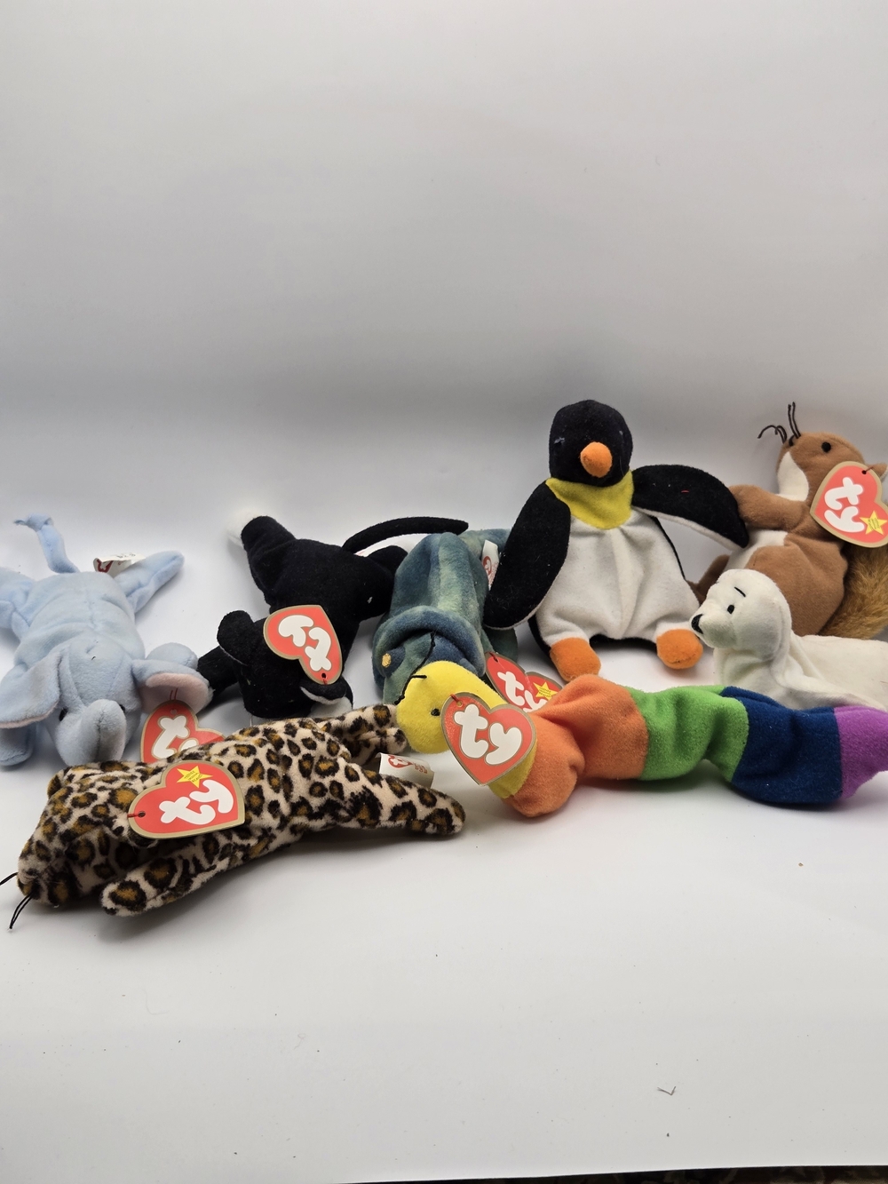 8 Ty Beanie Babies Assorted Plush Toy Bundle